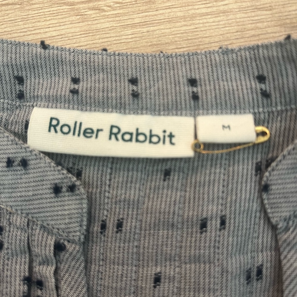 Roller Rabbit Light Blue Patterned Tunic Size Med… - image 4